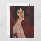 Carte Postale Modigliani Amedeo Portrait (Devant / Derrière)
