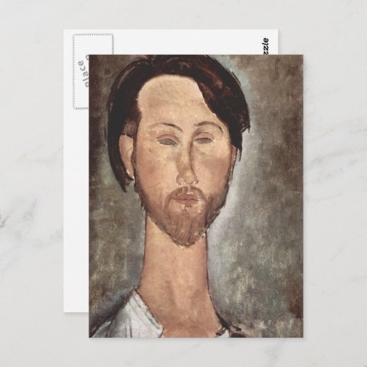 Carte Postale Modigliani Amedeo Portrait (Devant / Derrière)