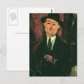 Carte Postale Modigliani Amedeo Portrait (Devant / Derrière)