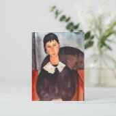 Carte Postale Modigliani Elvira avec collier blanc (Debout devant)