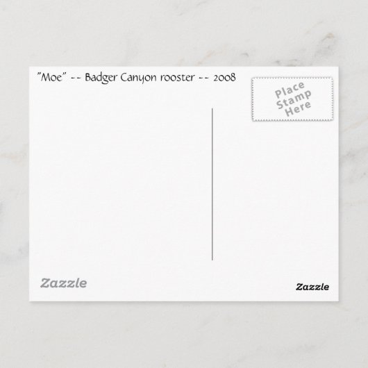 Carte Postale "Moe" (Dos)