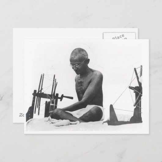 Carte Postale Mohandas Karamchand Gandhi (Devant / Derrière)