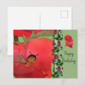 Carte Postale Mohnblüte mit Käfer (Devant / Derrière)
