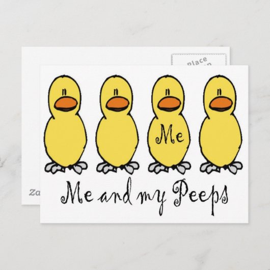 Carte Postale Moi et mes amis (Devant / Derrière)