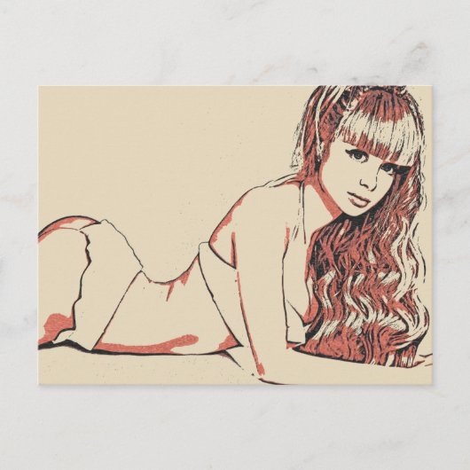 Carte Postale Moi Lolita - une beauté parfaite blone posant (Devant)