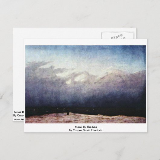 Carte Postale Moine En Bord De Mer Par Caspar David Friedrich (Devant / Derrière)