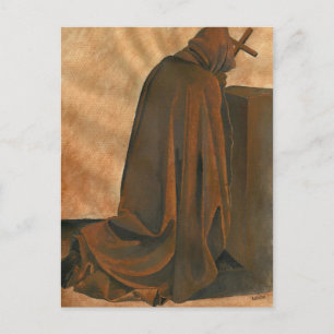 Carte Postale Moine Grégorien Dans La Prière Portant Un Cassock