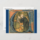 Carte postale Moine médiévale (Devant / Derrière)