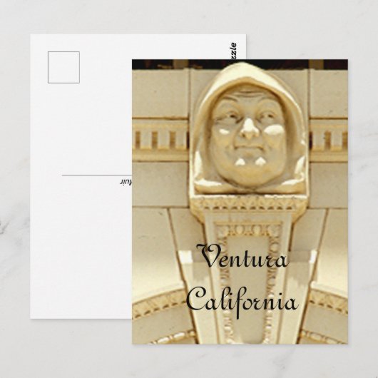 Carte postale - Moine souriant du tribunal (Devant / Derrière)