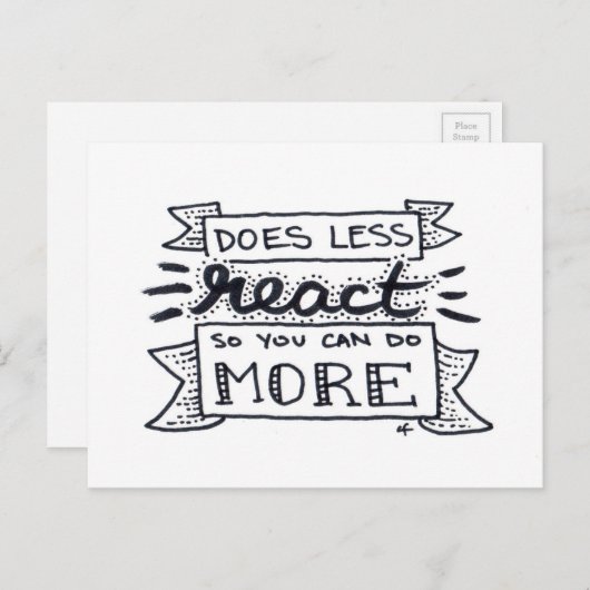 Carte Postale moins c'est plus ? (Devant / Derrière)