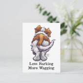 Carte Postale Moins d'aboiement, plus de baguage (Debout devant)