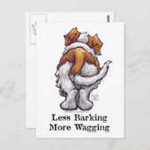 Carte Postale Moins d'aboiement, plus de baguage (Devant / Derrière)