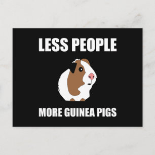 Carte Postale Moins de gens Plus de cochons de Guinée drôle