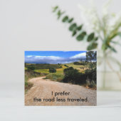 Carte Postale Moins de route parcourue (Debout devant)