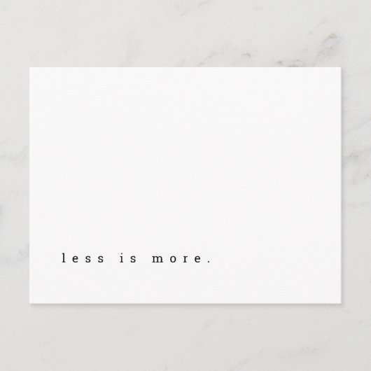 Carte Postale Moins est Motivation Citation Postcard (Devant)