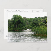 Carte Postale Moira à l'ancre, Rio Chagres, Panama (Devant / Derrière)