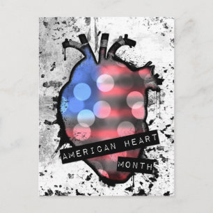 Carte Postale mois cardiaque américain