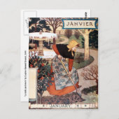 Carte postale : Mois de Janvier - Janvier (Devant / Derrière)