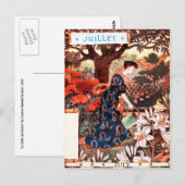 Carte postale : Mois de juillet - Juillet (Devant / Derrière)