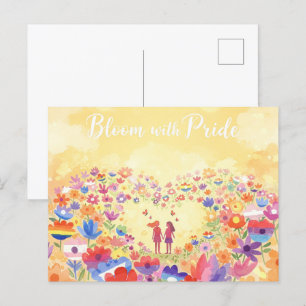 Carte Postale 'Mois De La Fierté - Fleur Avec Fierté