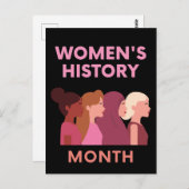Carte Postale Mois de l'histoire des femmes (Devant / Derrière)