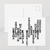 Carte Postale Mois de l'histoire des Noirs (Devant / Derrière)