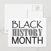 Carte Postale Mois de l'histoire des Noirs (Devant / Derrière)