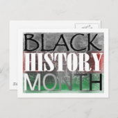 Carte Postale Mois de l'histoire des Noirs (drapeau africain) (Devant / Derrière)