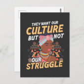 Carte Postale Mois de l'histoire des Noirs Femmes afro-américain (Devant / Derrière)