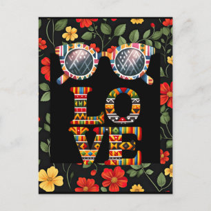 Carte postale Mois de l'histoire noire avec florai