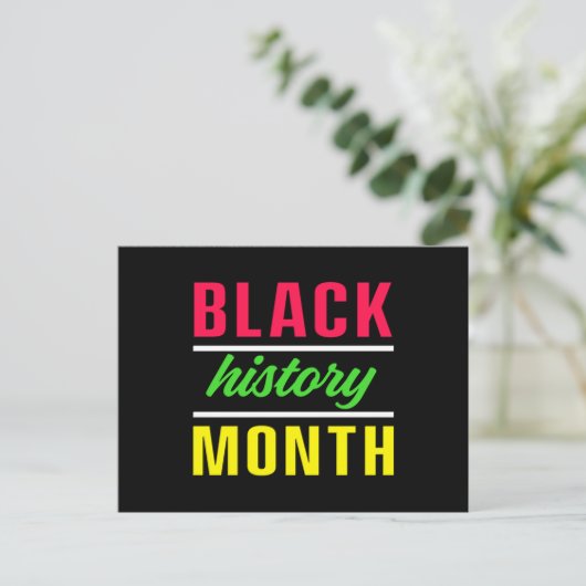 Carte Postale Mois de l'histoire noire Melanin Cadeau afro-améri (Debout devant)