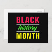 Carte Postale Mois de l'histoire noire Melanin Cadeau afro-améri (Devant / Derrière)