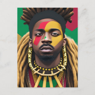 Carte Postale Mois de l'histoire noire Melanin King Bruh Bro Bro