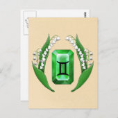 Carte Postale Mois de naissance Mai Gemini (Devant / Derrière)