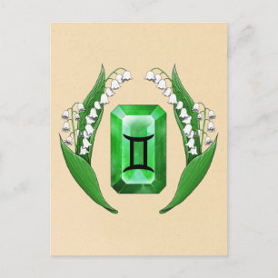 Carte Postale Mois de naissance Mai Gemini