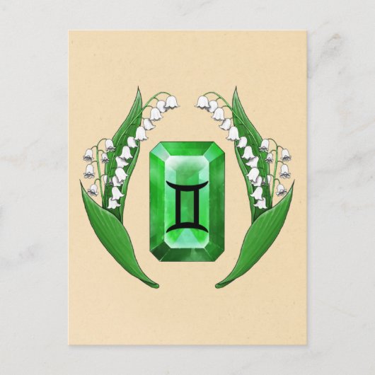 Carte Postale Mois de naissance Mai Gemini (Devant)