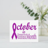 Carte Postale Mois de sensibilisation à la violence domestique (Debout devant)