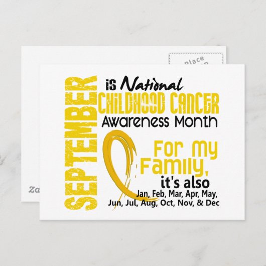 Carte Postale Mois De Sensibilisation Au Cancer Chez L'Enfance P (Devant / Derrière)
