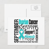 Carte Postale Mois de sensibilisation au cancer de l'ovaire v1 (Devant / Derrière)