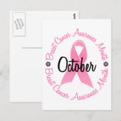 Carte Postale Mois de sensibilisation au cancer du sein (Devant / Derrière)