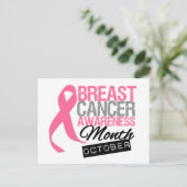 Carte Postale Mois de sensibilisation au cancer du sein Octobre (Debout devant)