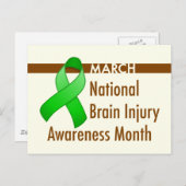 Carte postale Mois de sensibilisation aux blessure (Devant / Derrière)