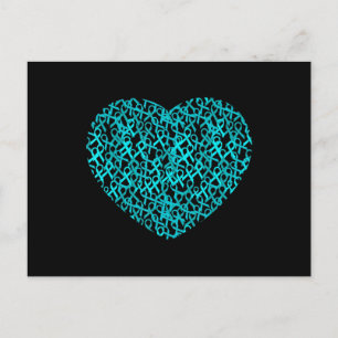 Carte Postale Mois de sensibilisation Dysautonomia Ribbon Heart