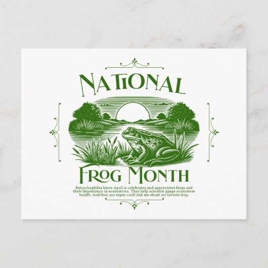 Carte Postale Mois national de la grenouille (Devant)