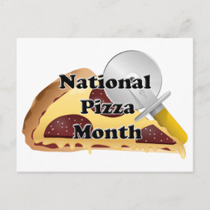 Carte Postale Mois national de la pizza