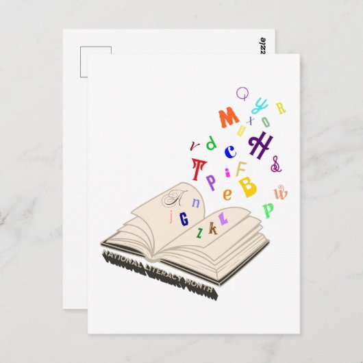 Carte Postale Mois national de l'alphabétisation (Devant / Derrière)