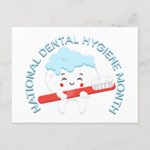 Carte Postale Mois national de l'hygiène dentaire Bonne dent