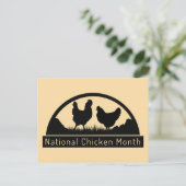 Carte Postale Mois national du poulet, coq et puis (Debout devant)