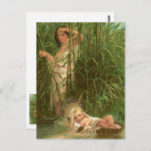 Carte Postale Moïse Bébé Et Le Nil (Devant / Derrière)