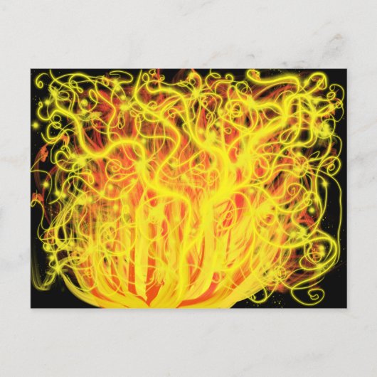 Carte Postale Moïse brûle Bush feu l'art prophétique chrétien (Devant)